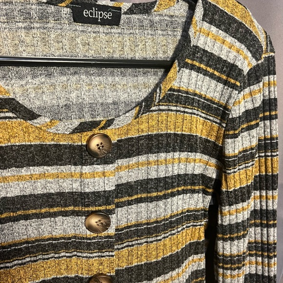 Eclipse Multicolor Striped Button-Up Top - Picture 2 of 3